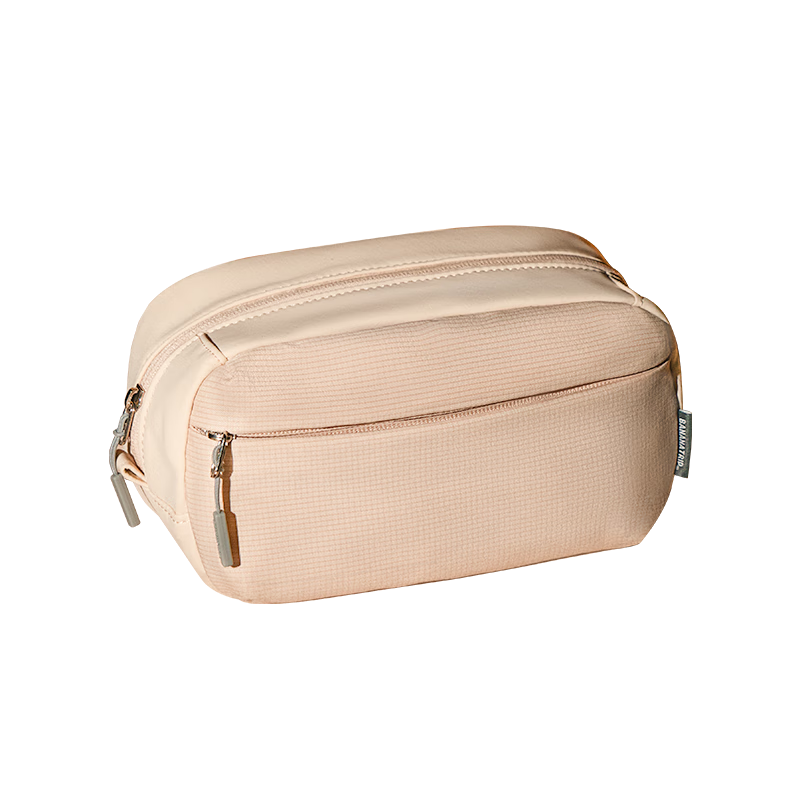 BANANA TRIP Travel Toiletry Bag, Portable Large Capacity Makeup Organizer, Beige