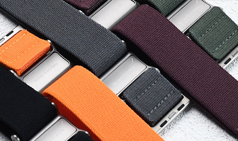 AULUMU A11 Compatible with Apple Watch Ultra 2/Series 9/10/SE, Ultra-Thin Magnetic Clasp, Dual Watchband, Sports Strap, Black 8
