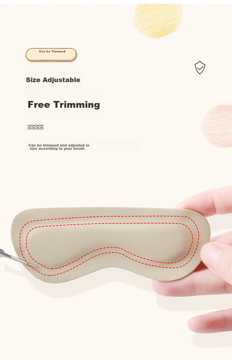 FOOTOPPO Genuine Leather Heel Patch, Shoe Anti-Friction Heel Sticker, Men's Heel Repair Patch, Anti-Friction Patch for Me 10