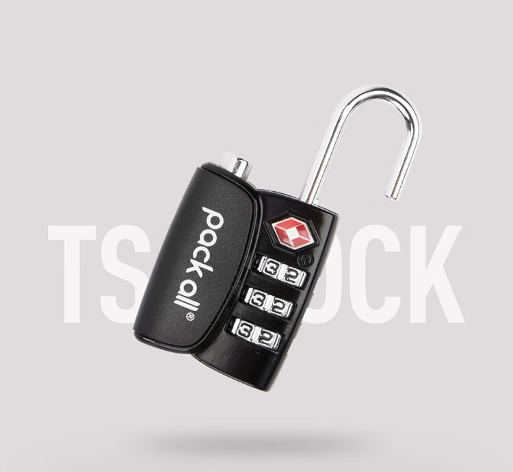 Pack All Travel Combination Lock, Three-Digit TSA Lock, Luggage Anti-Theft Lock, Dormitory Cabinet Password Lock Padlock, Black 2
