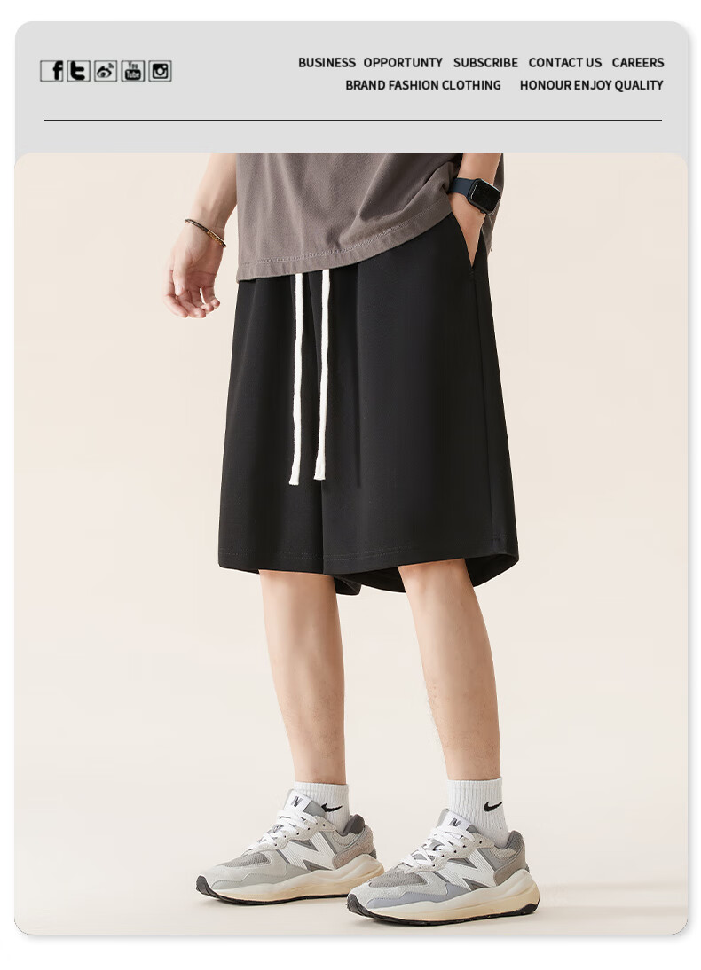 NASA GISS Men's Summer Sports Shorts Loose Fit Breathable Quick-Dry Mid-Length Pants Black 3XL 2