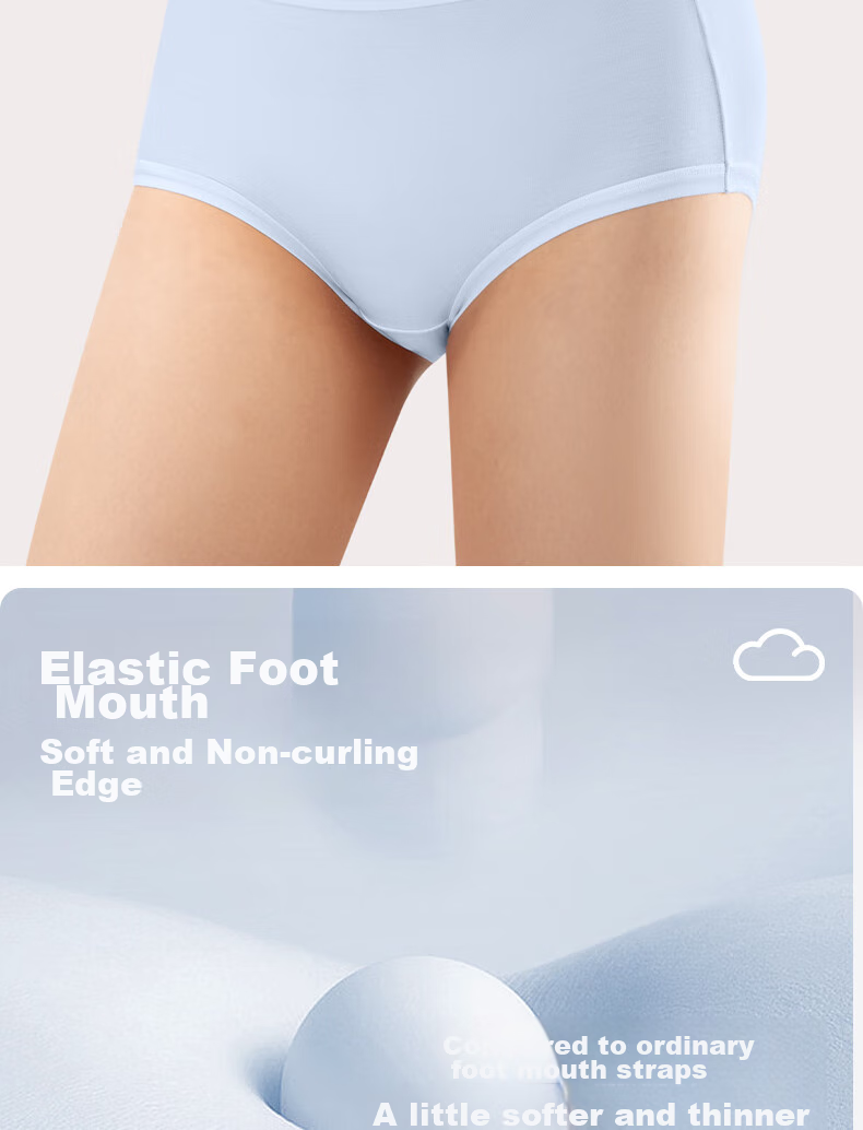 Ziyouxi Women's Underwear, 80S Modal, Sweat-Absorbing, Breathable, 7A Antibacterial, Seamless, Mulberry Silk Gusset, Mid-Rise Triangle Panties for Wome 15