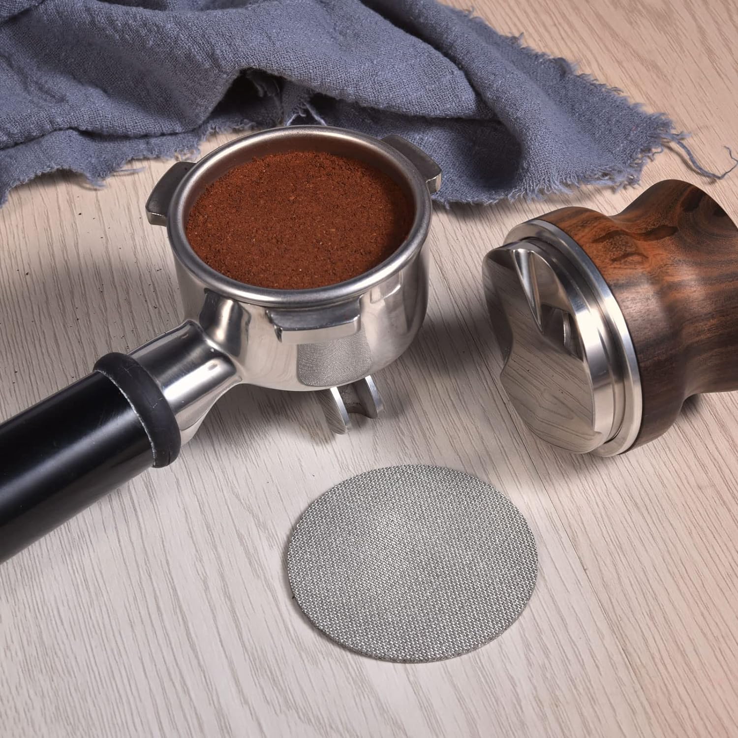 Beiyin Handle Powder Bowl Water Separator, Secondary Water Divider, Coffee Machine Brewing Filter, Coffee Filter Mesh, 58mm 6