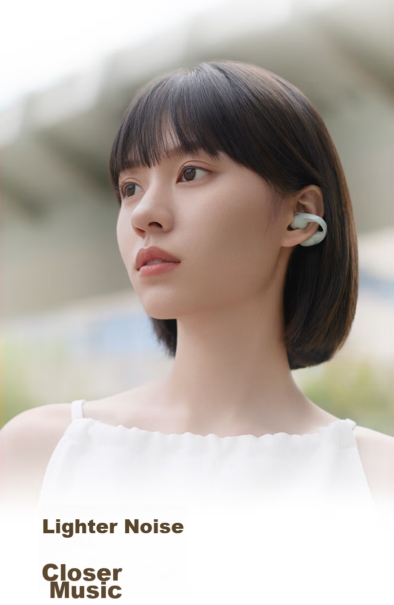 EDIFIER Comfo Clip Bluetooth Headphones with Bone Conduction Upgrade And Air Conduction, Open-Style Running Sports Earphones, Smart Channel Detection, Floating Light Gree 9