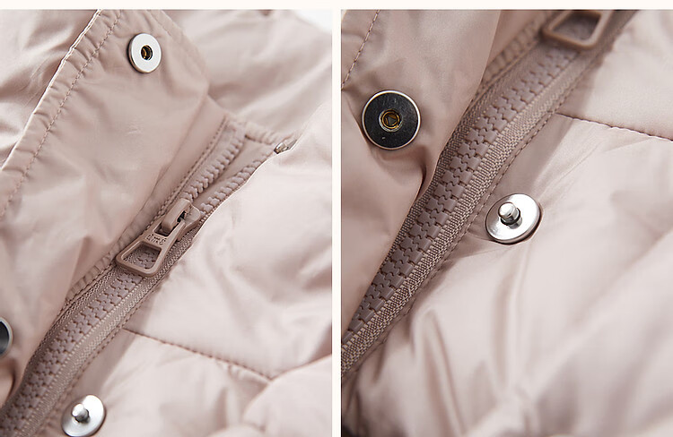 Dme Snowland Roamer Women's Winter Warm 90% Duck Down Hooded Striped Tape Spliced Short Down Jacket Coat 7