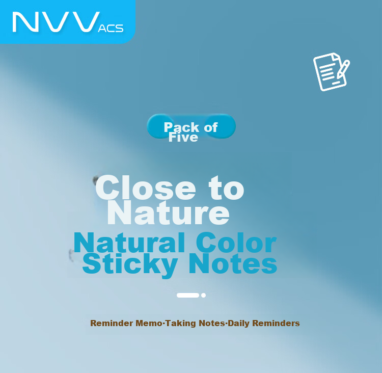 NVV Kraft Paper Sticky Notes, 400 Sheets in Total, Label Stickers, Adhesive Horizontal Lines, Memo Pad, Message Paper, Memo Pads, Office Supplies, Kraft Horizontal Striped Version, 5-Pack BL-11 1