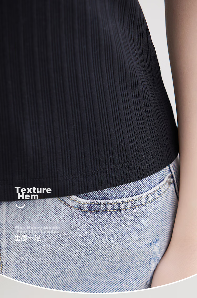 Hodohome Women's Striped Slimming Camisole Tank Top, Suitable for Outer Wear, Cotton Vest, 2-Piece Set, Elegant White + Seductive Black, Size S 6