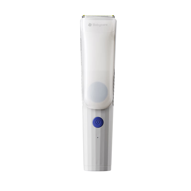 Babycare Baby Hair Clipper, Fully Waterproof, Low Noise, Upgraded Automatic Hair Suction, for Children's Use, 0-3 Years Old, Original White