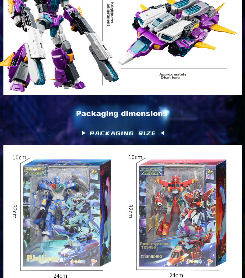 DISON Transforming Alliance 2 Super Transformation War God Robot, Handheld Transforming Toy, Combination Machine, Birthday Gift for Children, New Year Present for Boys 17