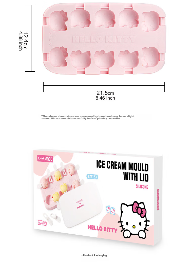 Xuechu Ice Cube Mold, Silicone Ice Tray, Homemade Ice Cream Mold with Lid, Baby Home Use Popsicle Mold for Jelly And Fruit Candy 16
