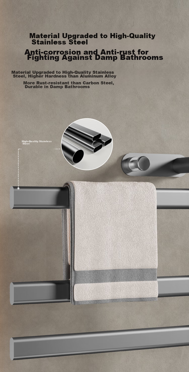 JD Original Warm Wing Electric Towel Rack, Towel Drying Rack, Bathroom Carbon Fiber Heating Pack, Installation, Soft Mist White 17
