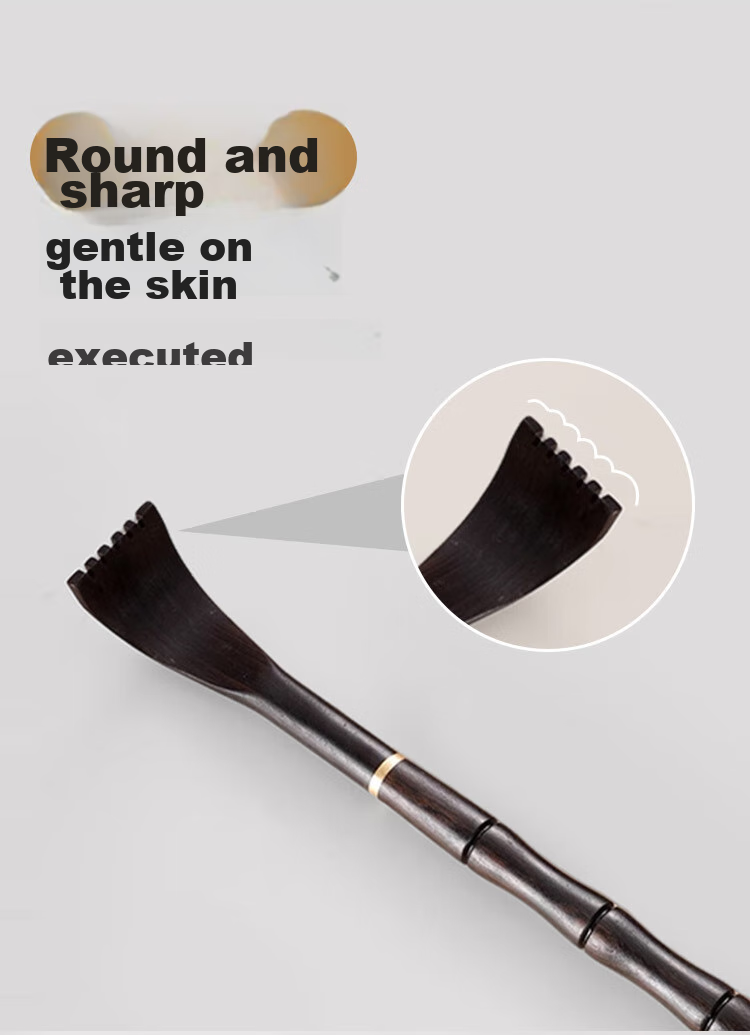Baoshi Purple Sandalwood Back Scratcher, Self-Back Massage Tool for Elderly, No Need to Ask Others for Help 5