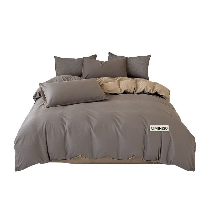 MINISO , 100% Pure Cotton Four-Piece Bedding Set, All-Cotton Bed Sheet And Duvet Cover, 200*230cm, for 1.5/1.8 Meter Bed