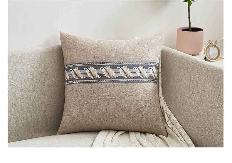 Hengyuanxiang Plain Lace Pillowcase for Office, Car, Home Use, Nap Pillow Cover, 45x45cm 3