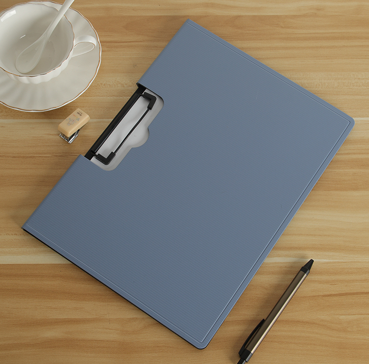 TANGO Office Folder Board, Folding Clipboard, Secretary Clip, Meeting Folder, File Board, Document Holder, Signature Pad, Horizontal Thickened And Hardened, Light Blue 5
