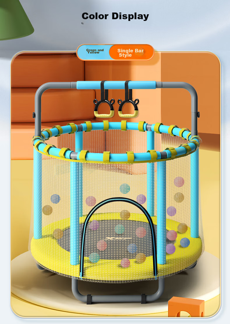 XTEP Trampoline for Children And Adults, Indoor Single Bar Bouncy Jumping Device, Exercise Equipment for Ages 3-10, Home Use 35
