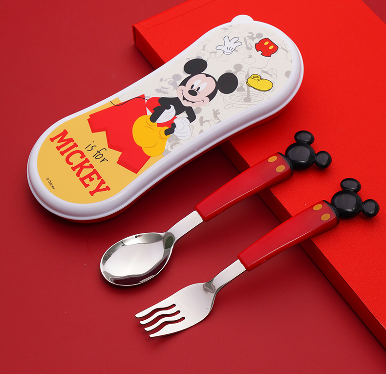Disney Children's Stainless Steel Spoon Household Tableware Soup Spoon Creative 3D Cute Cartoon Baby Feeding Spoon Lunch Box 11