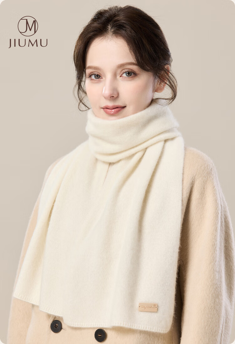 JIUMU 100% Cashmere Scarf for Women, Autumn And Winter Warm Neck Warmer, Gift for Women And Mothers, National Day And Birthday Present, Gift Box Set 1