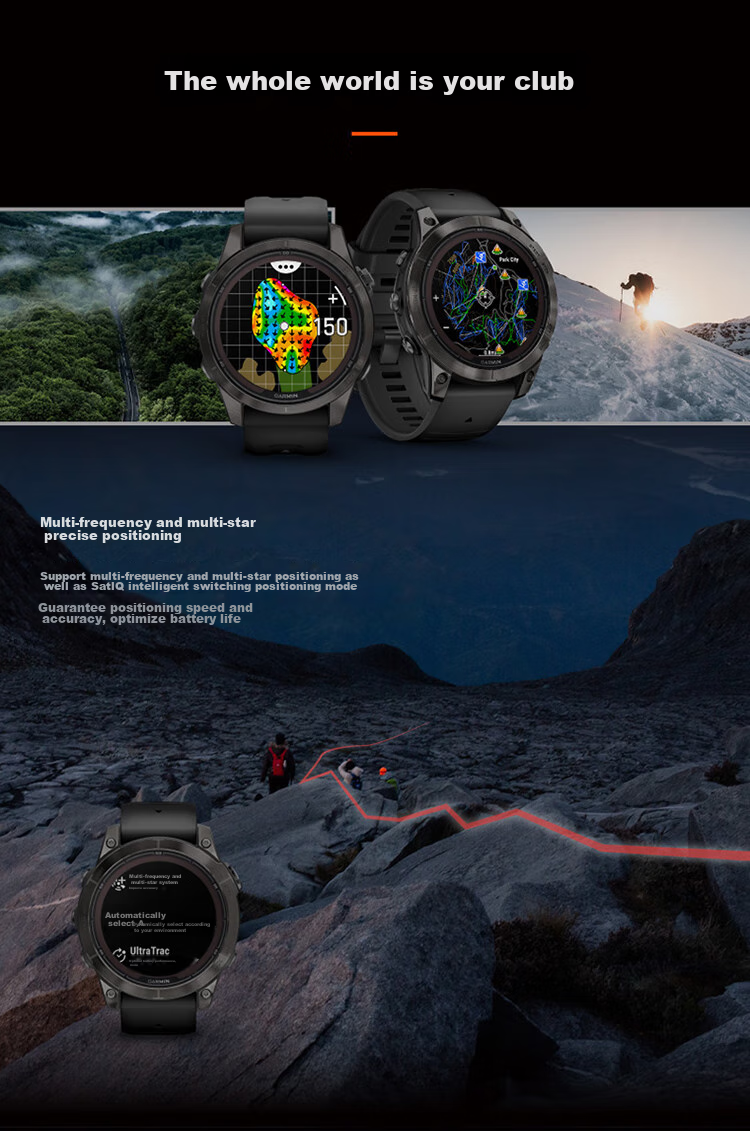 GARMIN Fenix7X Pro Solar Elite Edition (51mm), ECG Heart Rate Running Outdoor Sports Watch 8