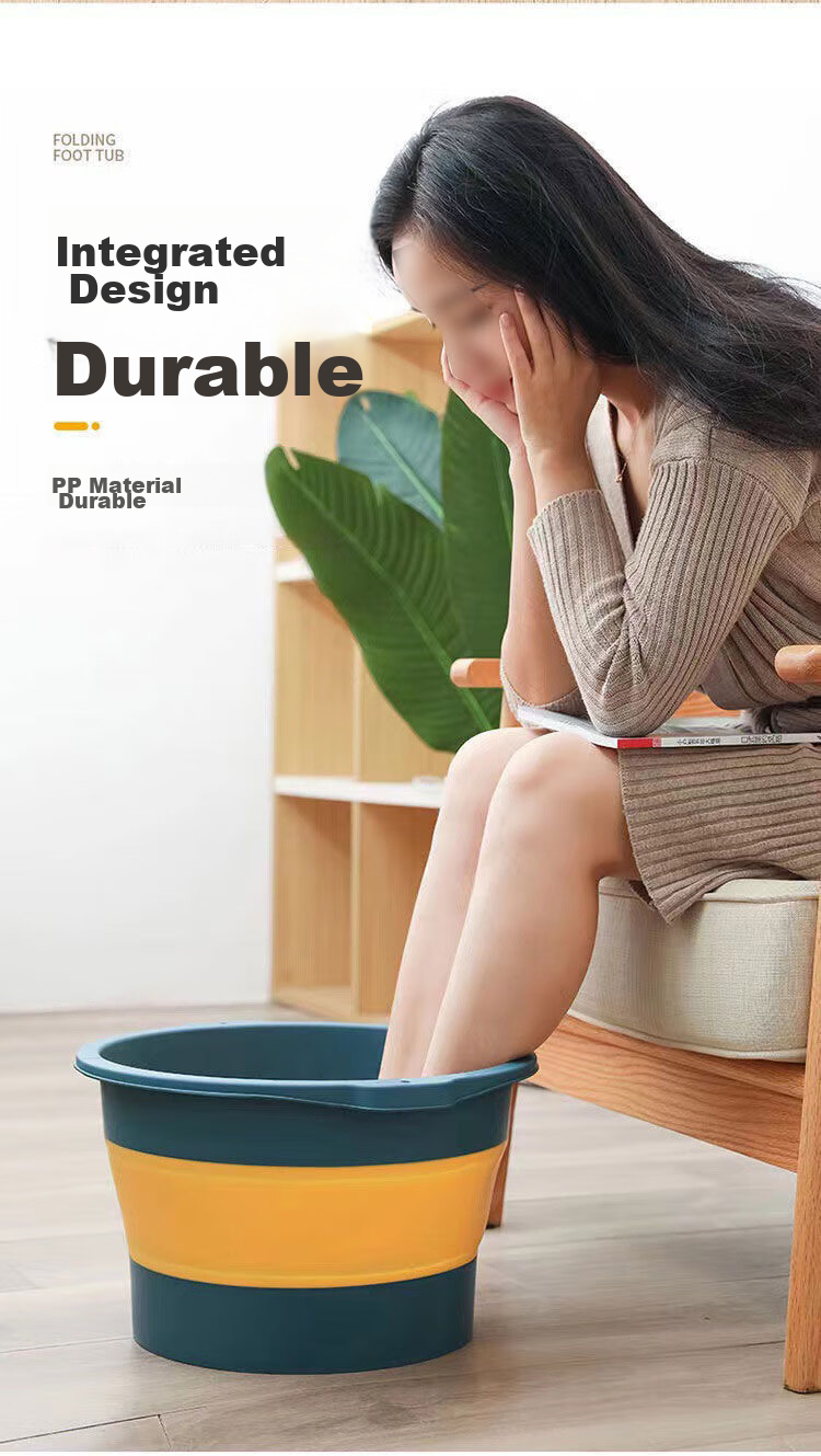 Jingxun Foldable Foot Soaking Bucket, Portable Foot Washing Basin for Travel, Business Trips, Home Use, Dormitory, And Foot Spa 1