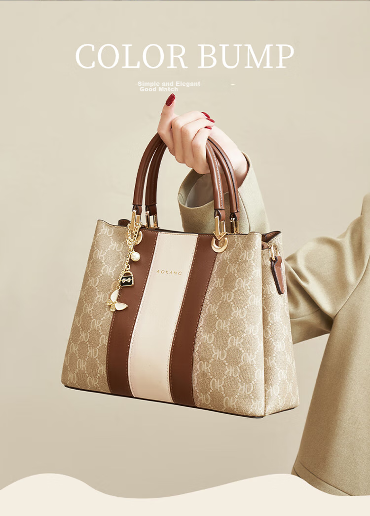 Aokang Women's Handbag, Trendy Large Capacity Tote Bag, Light Luxury Crossbody Shoulder Bag, Birthday Mother's Day Gift for Mom Or Wife 2