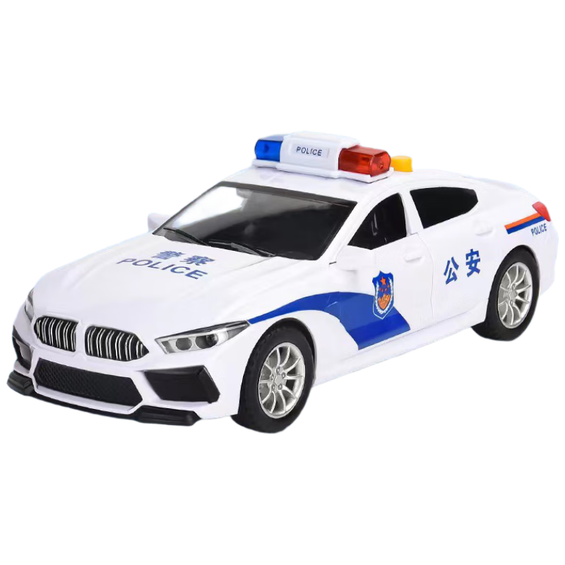 Aibilu Children's Realistic Toy Car, Police Car with Opening Doors, Fire Truck, Boys' Small Car, Birthday Gift