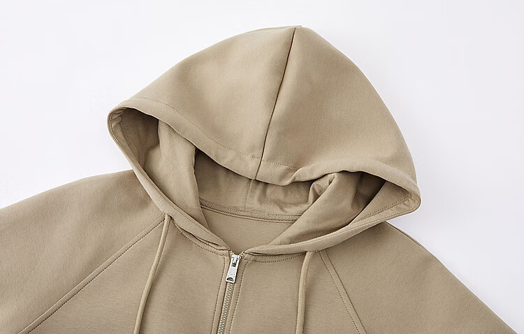 Dme [Stroll Outfit] Spring And Autumn Sporty Style 350G Air Layer Hooded Sweatshirt Jacket for Petite Women to Conceal Body Shape 11