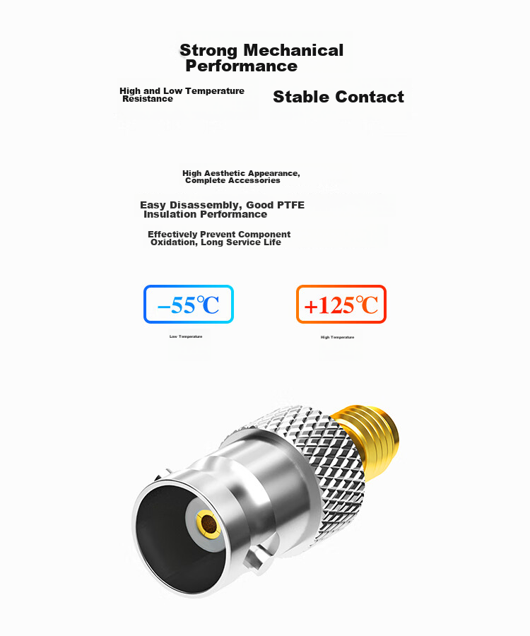 BOYANG High-Frequency RF Coaxial Adapter, 50 Ohm SMA Female to BNC Female Converter, SMA Female/BNC Female Adapter, 1 Piece, BY-SMA/BNC 7