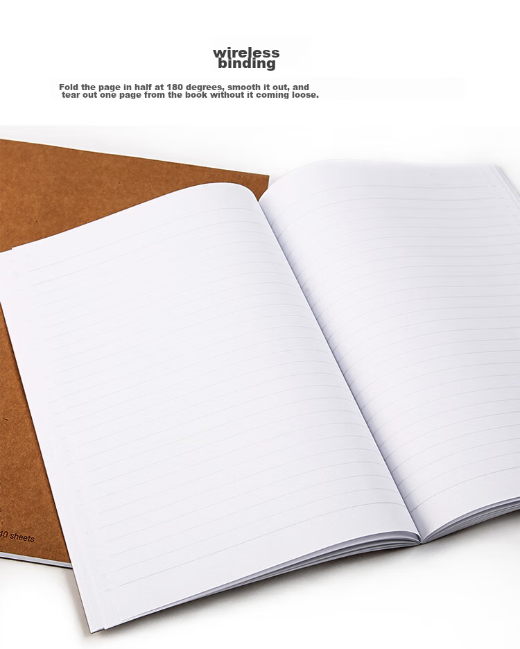 KOKUYO Kraft Paper Notebook Gambol Wirebound, 7mm Ruled Lines * 30 Rows, B5/80 Sheets, 6 Books Random Colors, WCN-G6801C 4