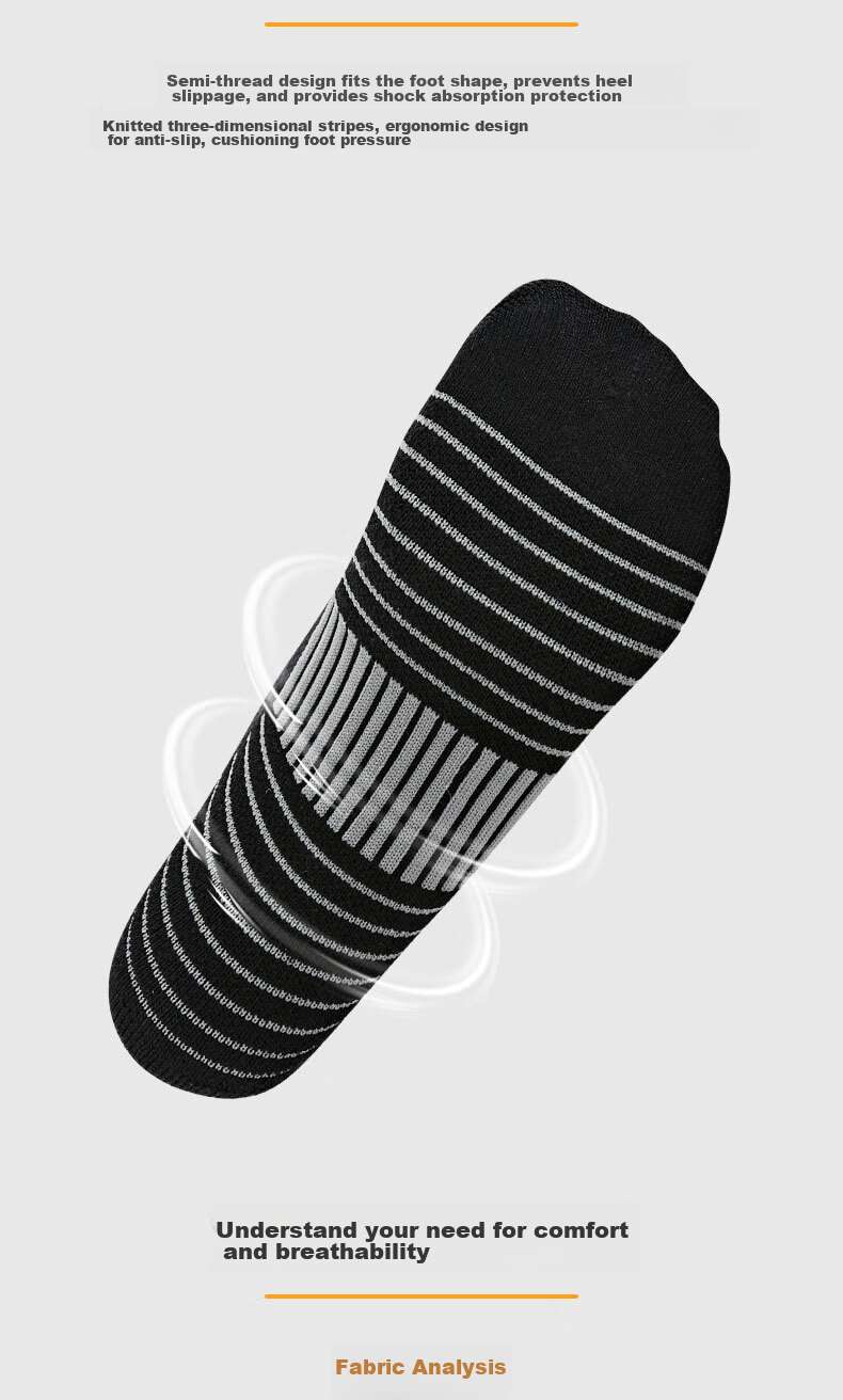 JOMA Mid-Calf Sports Socks Breathable Sweat-Wicking Durable Running Training Basketball Badminton Socks Black One Size Fits All 5