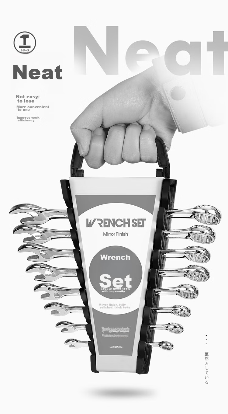 GREENER Wrench Set, Household Tools, Open-End And Box-End Combination, 12 Pieces, 6mm-22mm Fixed Wrenches, Car Repair Tools 9