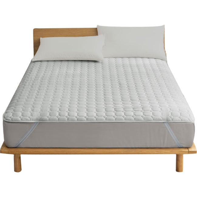 JD Original Mattress Protector, 3-Layer Standard Class A Anti-Microbial Bed Pad, 1.5x2m, Gray