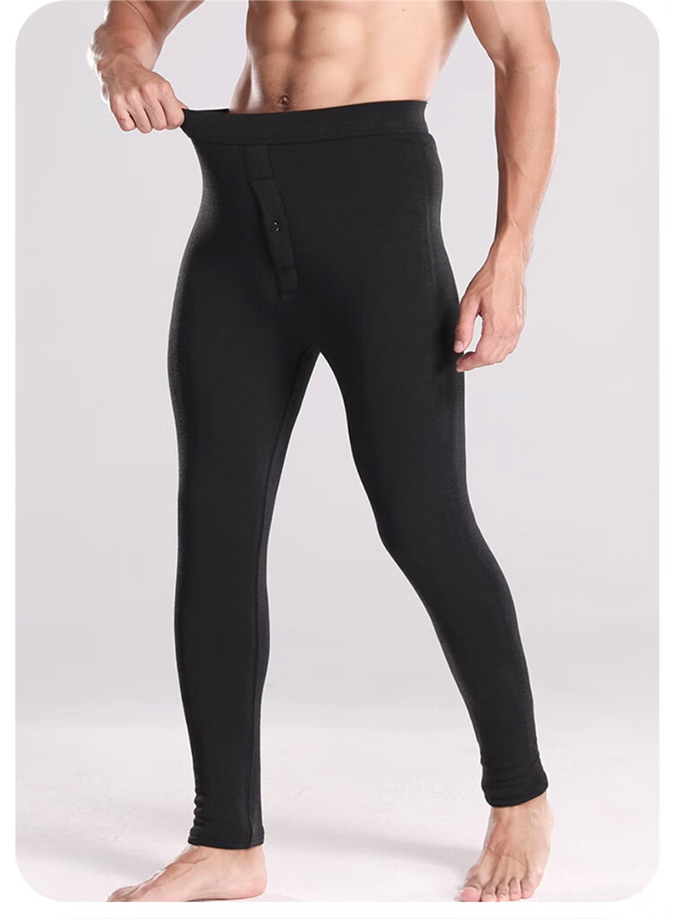 LangSha Cashmere Thermal Pants for Men, Fleece-Lined Thick Cotton Pants, Knee Protection Patches for Middle-Aged And Elderly, Outdoor Wear, Extra Thick for Northeast China 19