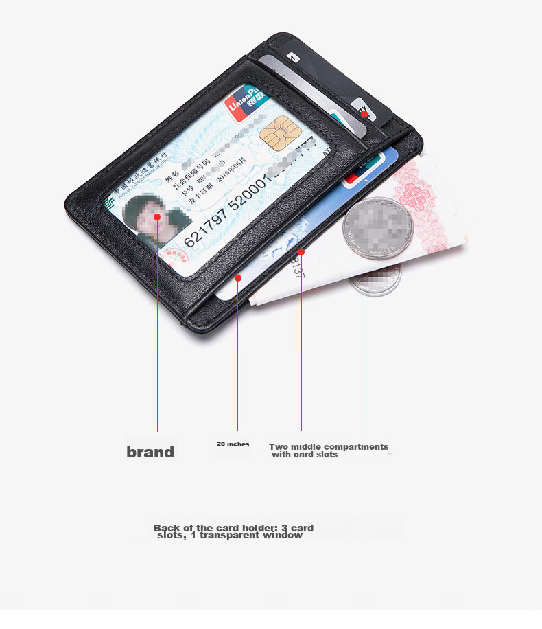 Meizhouyeniou Card Holder for Men, Ultra-Thin, Top-Grain Leather, Multi-Slot ID Holder, Birthday Gift for Boyfriend 10