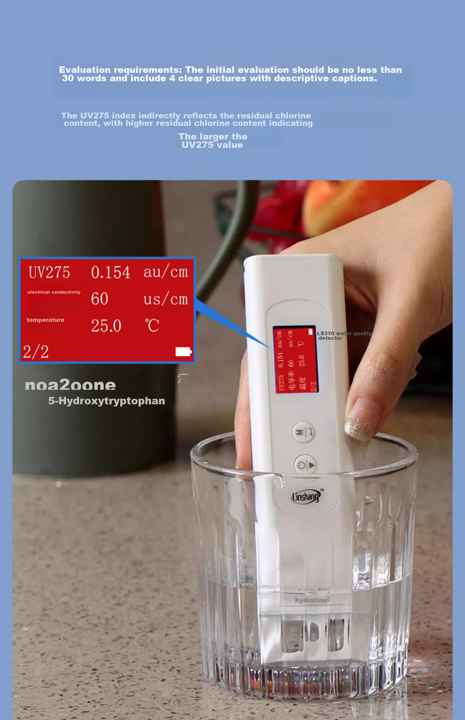 Linshang Multi-Function Water Quality Testing Pen LS310, Drinking Water Conductivity TDS Tester, COD Water Quality Tester, Water Testing Pe 12