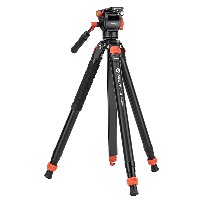 Fotopro AK66 Cheetah Series Hydraulic Video Head Camera Monopod with Quick Release Plate, Suitable for Mirrorless Cameras and 70-200mm Lenses
