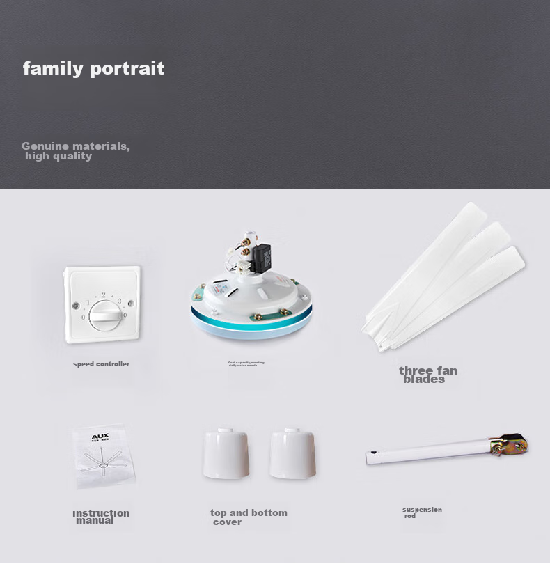 AUX Ceiling Fan / Electric Fan / 1400mm Ceiling Fan / Flush Mount Fan / AC Fixed Frequency Ceiling Fan / High Air Volume Fan / 360-Degree Rotating Fan FD-140R 15