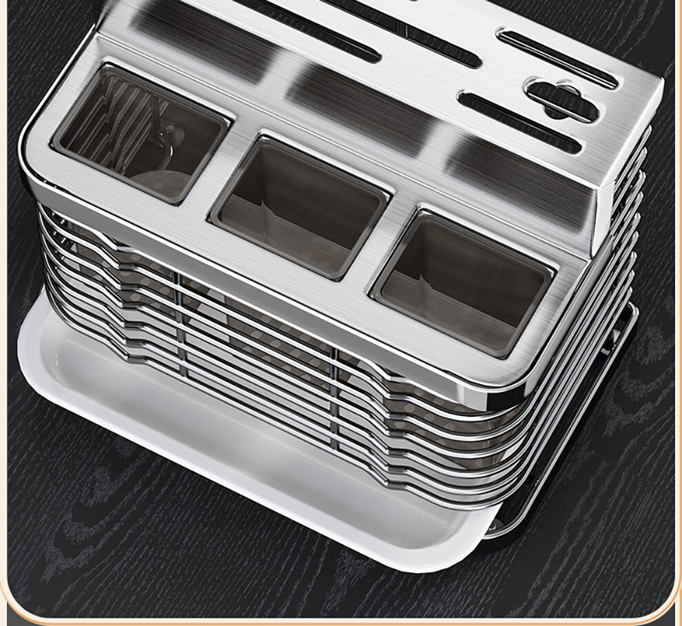 Shuaishi Kitchen 304 Stainless Steel Knife Holder, Cutting Board Organizer, Chopsticks And Spoon Rack, Utensil Storage Shelf, Knife Stand, Countertop Draining Rack 5