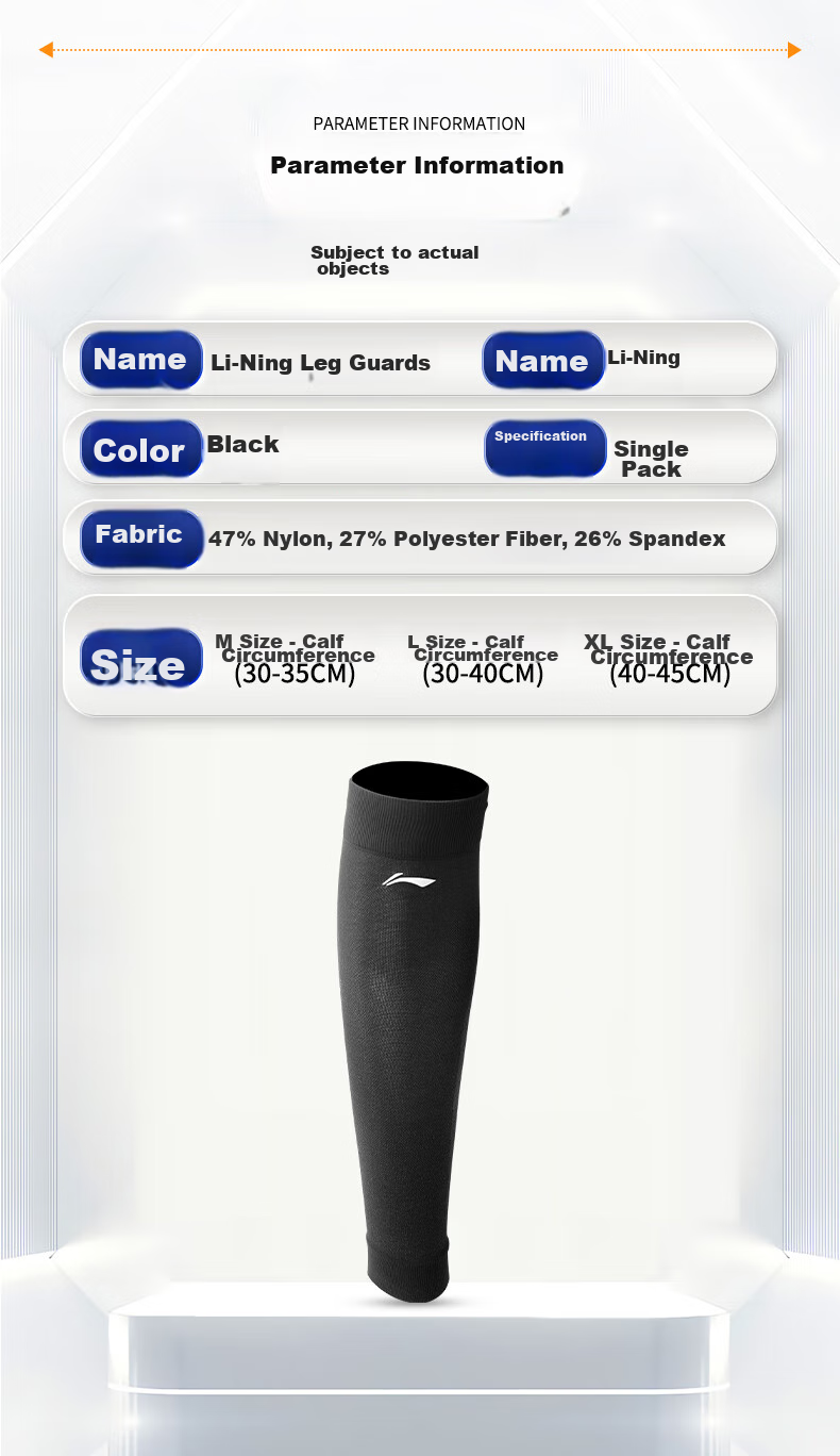 Li-Ning Calf Sleeves for Men And Women, Sports Ankle Guards for Basketball, Running Protection, Fitness Cycling Compression Leg Sleeves 16