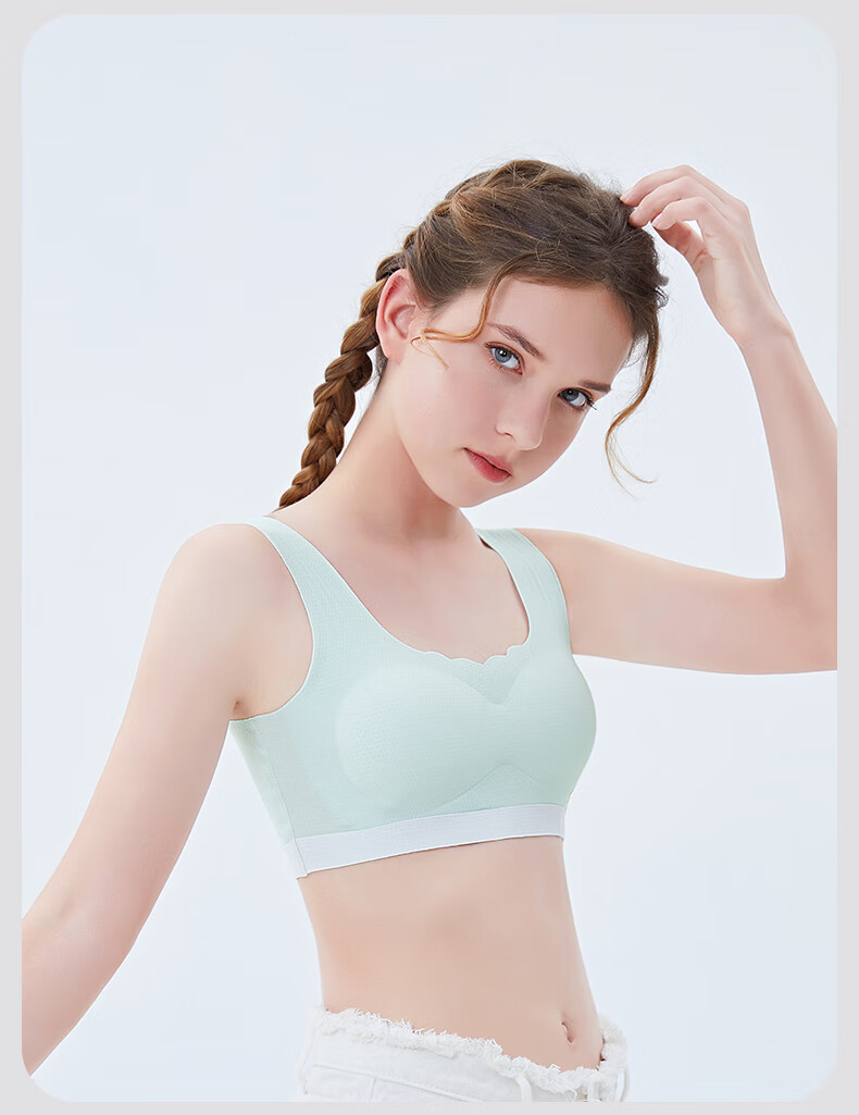 Ailier &ouluola Girls' Training Bra, Puberty Camisole for Middle School Students Ages 12-16, Thin Bra for Young Girls, Style 61 White M 9