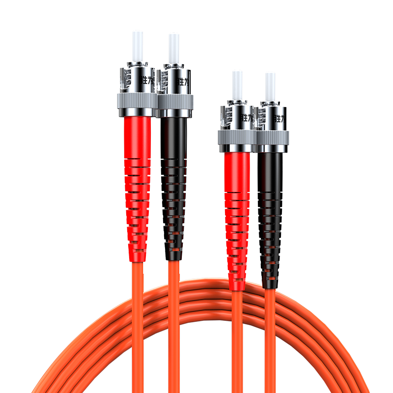 Shengwei Engineering Telecom Grade Fiber Optic Patch Cord ST-ST Multimode Duplex 3m 62.5/125 Low Smoke Halogen-Free Eco-Friendly Jacket Transceiver Pigtail FMC-202