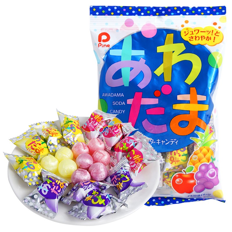 佩茵碳酸糖硬糖120g糖果日本进口气泡糖水果糖儿童休闲零食结婚喜糖