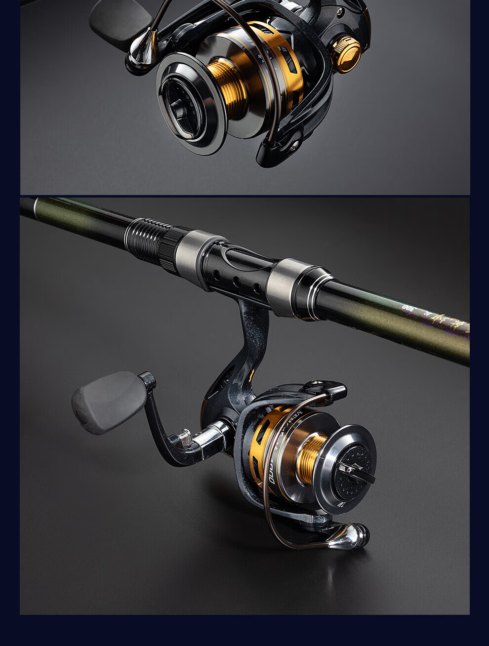 GW Fishing Rod Zichen Qiankun Sea Rod Ultra-Hard Long Cast Spinning Reel Fishing Rod Big Game Rod 4.2m Set 1