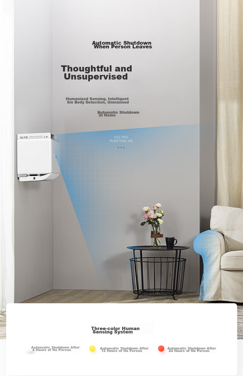BROAD New Air System for Home Wall-Mounted Fresh Air Machine with Heat Recovery, Air Exchange System for Removing Smog And Formaldehyde, Air Purification Fresh Air Lung Protection FE6PRO 17
