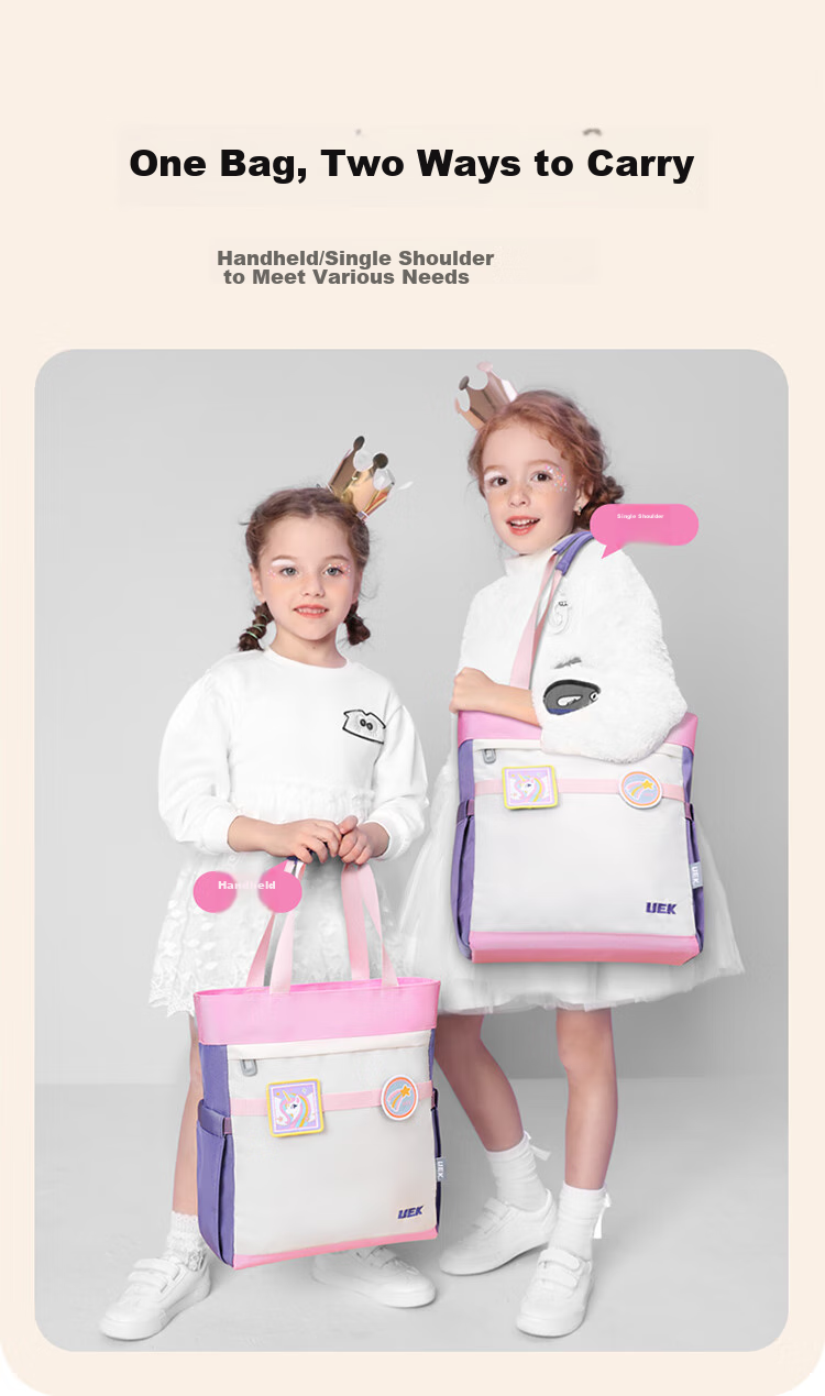 UEK Elementary School Tutoring Bag, Portable Children's Handbag, Cute After-School Bag, Crossbody Bag, Art Bag, Unicor 3