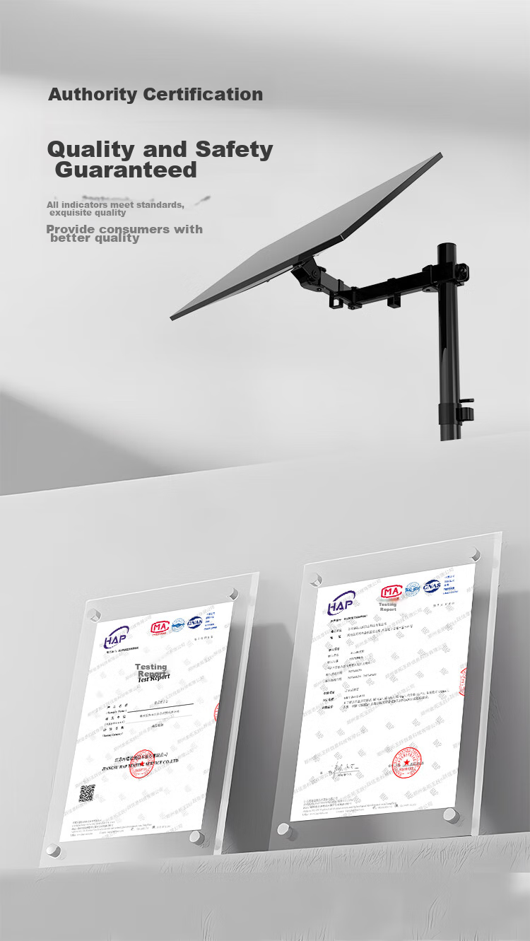 LUCKPRO Monitor Stand, Computer Monitor Arm, Adjustable Height Computer Stand, Mechanical Arm Riser for Monitors, Desktop Rotating Stand for Single Monitor 2