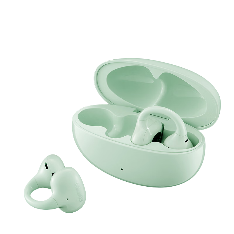 EDIFIER Lolli Clip Cloud-Feel Smart Ear Clip, Active Noise-Cancelling Bluetooth Headphones, Sports Earphones, Compatible with Apple, Huawei, Xiaomi, OPPO, Mint Green, Graduation Gift
