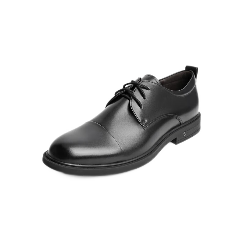 Belle Men's Shoes, Same Style As in Department Stores, Cowhide Wedding Shoes, Office Commute Business Formal Leather Shoes B3G25, Black, Size 41