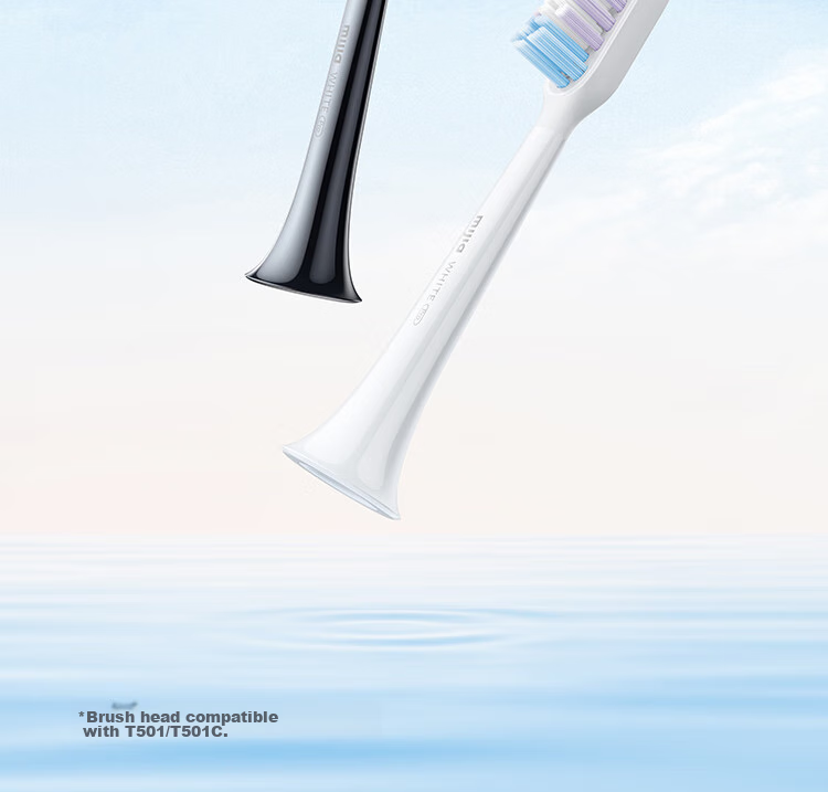 Mijia Xiaomi Sonic Electric Toothbrush Heads (All-In Whitening Type), 2-Pack, Compatible with T501/T501C, White Birthday 2