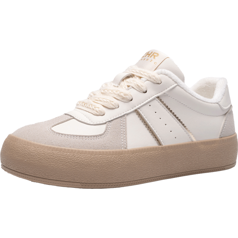 ZHR Women's Casual Shoes, Retro Sports Shoes for Women, Thick-Soled Heightening Training Shoes, Versatile Sneakers for Women, CS67, Beige-Gray, Size 36